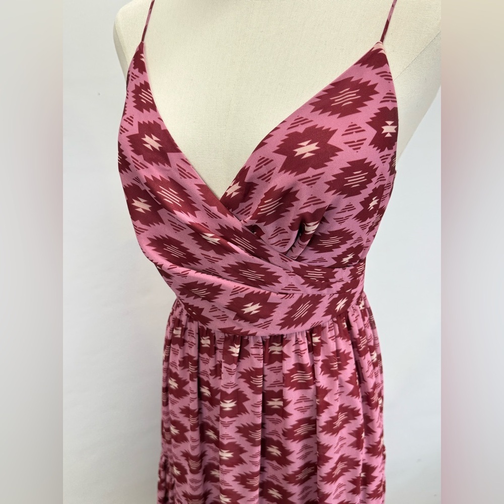 SACHIN & BABI Pink Patterned Midi Dress size 4 - Picture 5 of 16